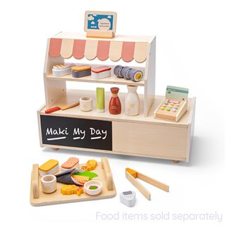 Woet® Wooden Shop and Restaurant Play Set